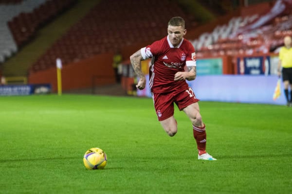 Jonny Hayes admits Aberdeen no longer competing with Celtic for second place