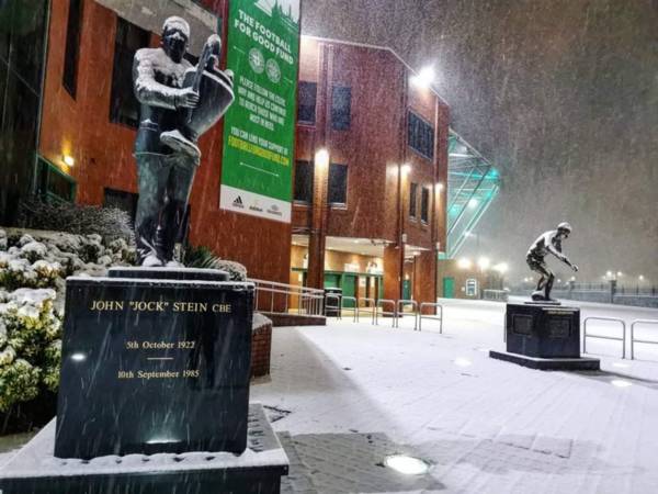 Statues In The Snow: Stunning Images Emerge Outside Celtic Park