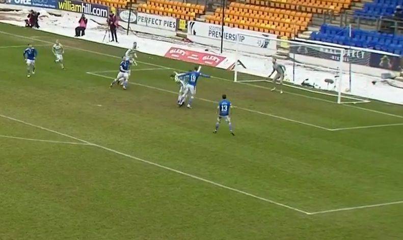 Video: Shaun Rooney gives St Johnstone the lead after dreadful Celtic defensive positioning