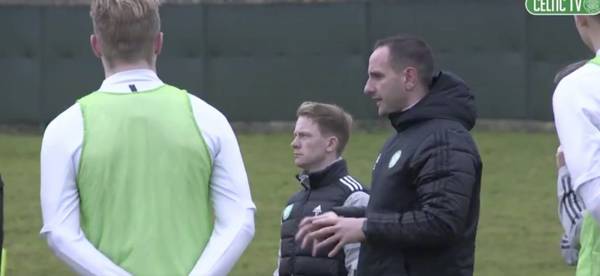 Video: Interim boss John Kennedy leads Celtic training at Lennoxtown