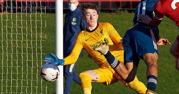 Former Celtic youth keeper given Liverpool first-team shot a month after exit