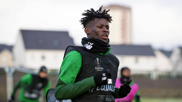 Toulouse players hail Celtic star Bayo in dressing-room celebrations