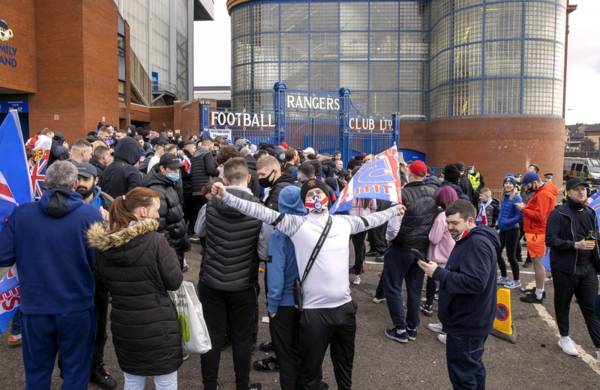 Rangers fans breach lockdown restrictions with Ibrox gathering