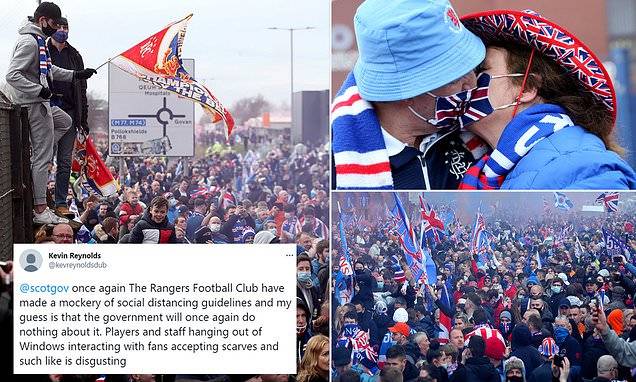 Rangers fans blasted for ‘idiotic’ celebrations after Scottish Premiership title win