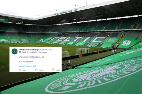 Celtic renewed ‘O** F***’ trademark with Rangers days before ‘we’re not half of anything’ tweet