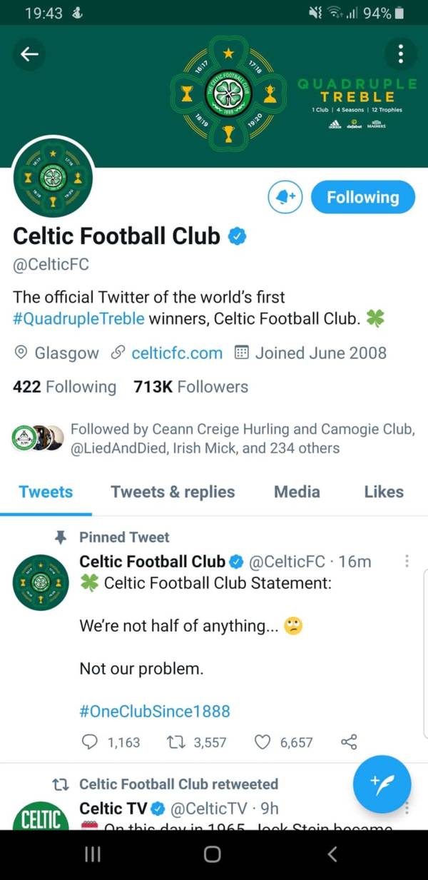 Have Celtic decided to stop playing MICE?