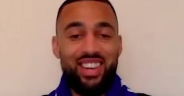 Rangers striker Kemar Roofe laughs off Celtic guard of honour poser