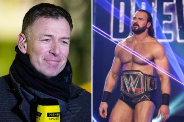 Celtic hero Chris Sutton hits out at Rangers-daft WWE star Drew McIntyre over ‘embarrassing’ video