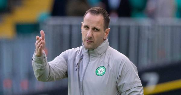 John Kennedy makes Celtic penalty claim as he reacts to Odsonne Edouard dive