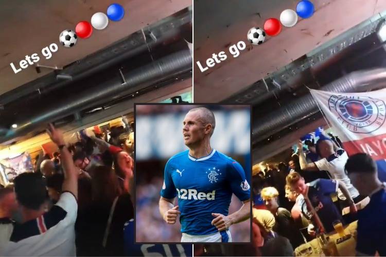 Kenny Miller watches Rangers face Celtic from packed-out Sydney bar among hundreds of Gers fans