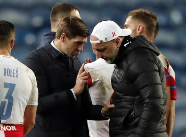 New video shows Slavia Prague players locked in tunnel at Ibrox