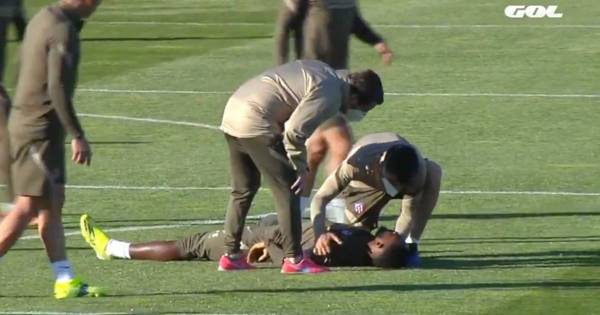 Moussa Dembele faints at Atletico training as medics rush to stricken star’s aid