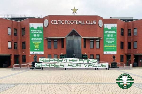 Green Brigade Unveil Banner And Release Statement In Support Of The Celtic Trust’s Shares For Value Initiative