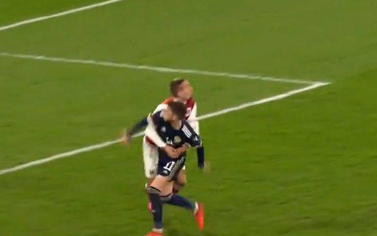 Video: Astonishing call as Celtic’s Ryan Christie denied an obvious penalty for Scotland