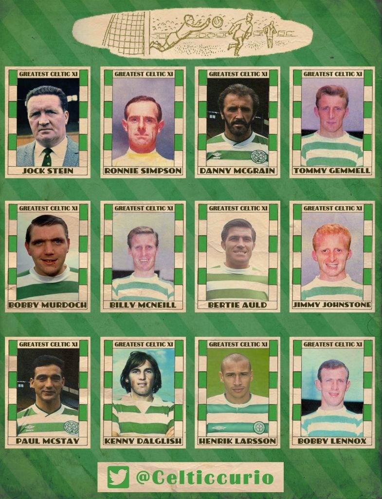 Photo: Greatest Celtic XI in Old Sticker Album Style. Should Scott Brown be in this team?