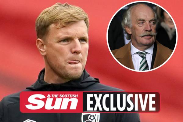 Eddie Howe edges closer to Celtic manager job after meeting chief Dermot Desmond for hush-hush London talks