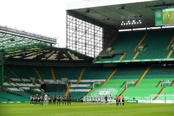 Fireworks let off over Celtic Park as players observe minute’s silence for Prince Philip