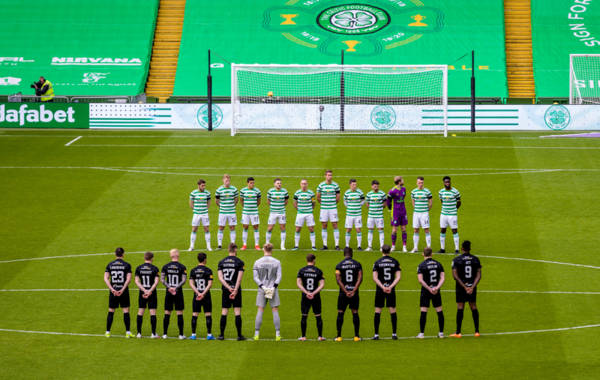 Fireworks set off during two-minute silence for Prince Philip as Celtic and Livingston players try to pay respects