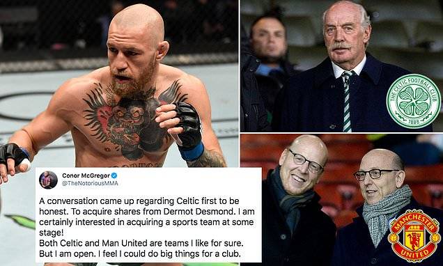 Conor McGregor reveals interest in acquiring shares at Celtic and reiterates soft spot for Man Utd