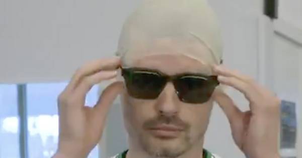 Mikael Lustig sends Celtic tribute to Scott Brown as Swede dons disguise