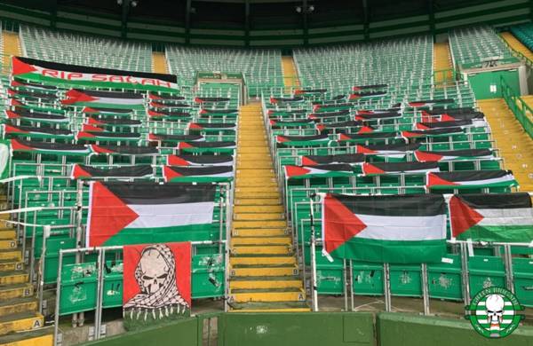 Celtic remove Palestinian flags from stadium after accusing fans of exploiting Scott Brown tribute