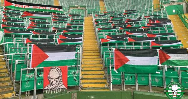 Celtic respond to Palestine protest by removing flags placed in the stadium