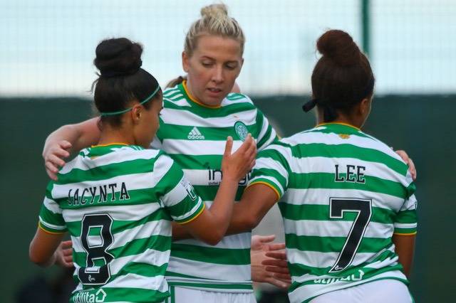 Team’s Up – Skelper Lee, Jacynta and Ewens the Celtic goal threats against theRangers