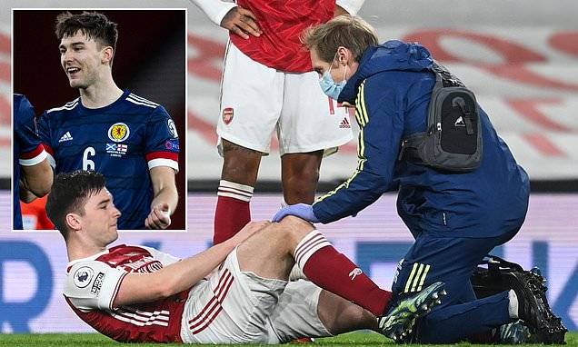 Scotland’s Kieran Tierney ‘feared the worst’ after knee injury with Arsenal put Euro 2020 in doubt