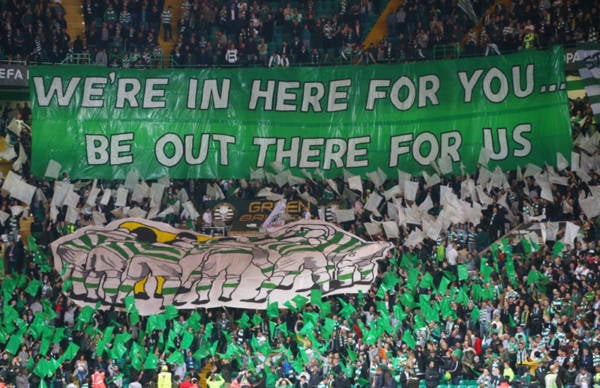 Second Green Brigade protest banner in two days unveiled outside Celtic Park