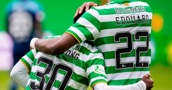 Jeremie Frimpong reunites with Celtic pals Edouard and Bolingoli