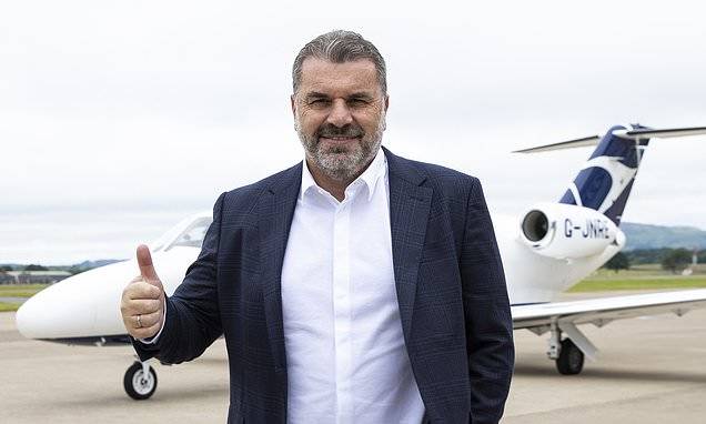 New Celtic manager Ange Postecoglou touches down in Glasgow