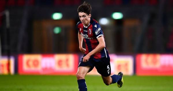 Aaron Hickey in Celtic transfer address as he offers Bologna future insight