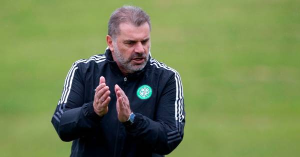 Ange Postecoglou leads Celtic training for the first time