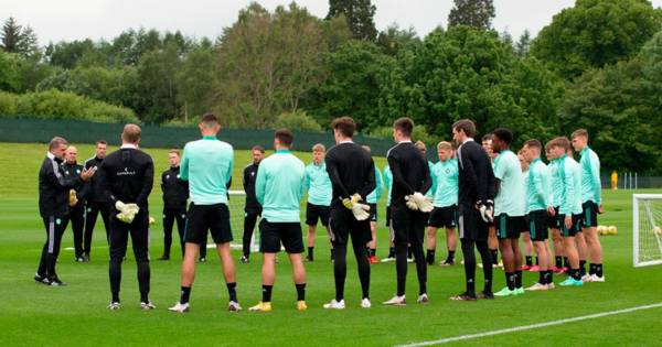 Ange Postecoglou takes Celtic training for first time