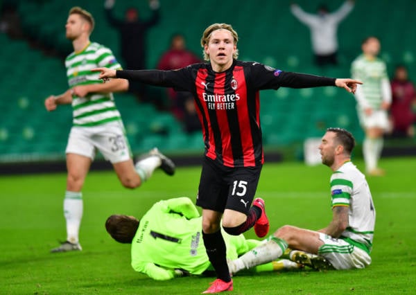 AC Milan winger Jens Hauge, who troubled Celtic in Europa League, available on loan