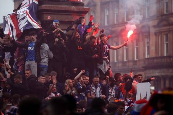 Sevco fan “arrested and charged” over George Square shame