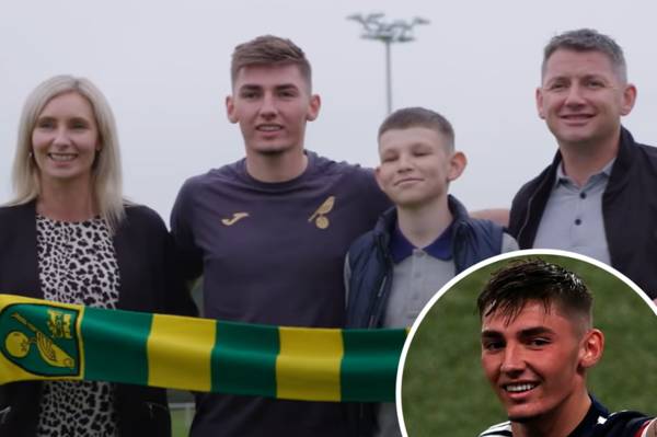 Chelsea star Billy Gilmour’s Rangers-mad mum refuses to hold green part of Norwich scarf due to Celtic hatred