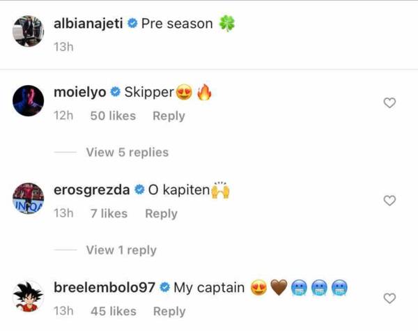 £20m striker, Mo Elyounoussi and Eros Grezda send Instagram messages to Celtic player