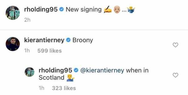 ‘Broony’: Kieran Tierney has new nickname for Arsenal teammate after haircut