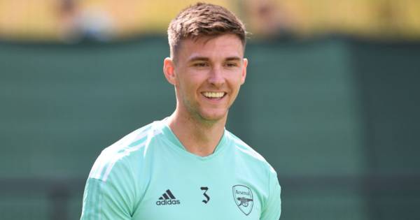 Kieran Tierney met with Rangers title taunts as Celtic legend makes Ibrox return