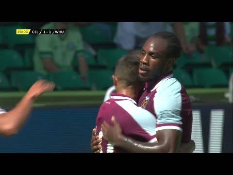 Michail Antonio’s first goal in pre-season friendly against Celtic