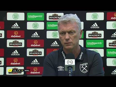 West Ham manager David Moyes reacts to 6-2 pre-season win against Celtic