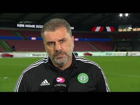 Celtic manager Ange Postecoglou reacts to Champions League exit against Midtjylland