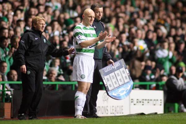 Photo: Tommy Gravesen in attendance for Celtic game