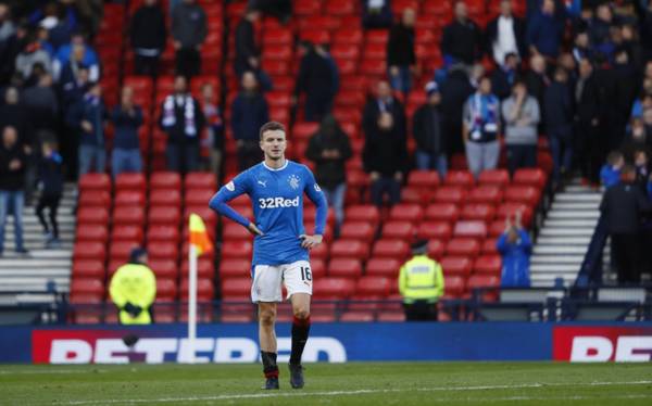 ‘Anybody saw Andy Halliday?’ ‘useless without madden’ ‘just runs about trying to look hard’ Halliday gets it tight from Celtic fans