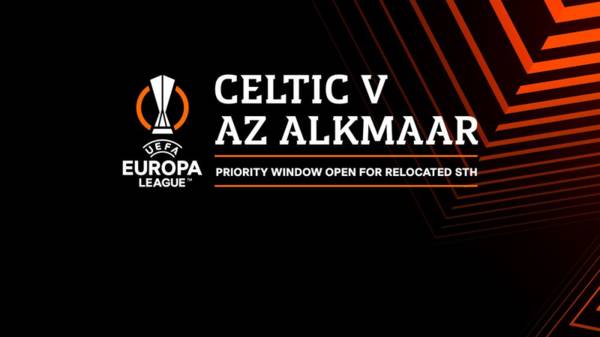 Celtic v AZ Alkmaar – Priority window open now for relocated STH