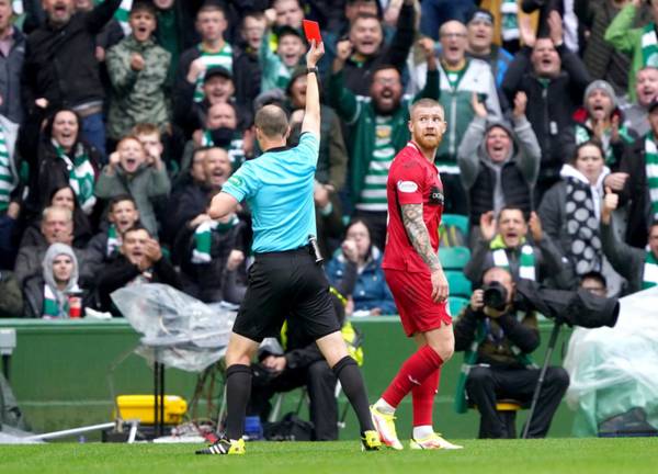 Ex-SPFL referee’s verdict over Alan Power’s Celtic red card for late lunge on David Turnbull