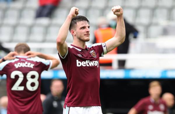 Declan Rice responds with three-word message as Celtic star makes Instagram admission