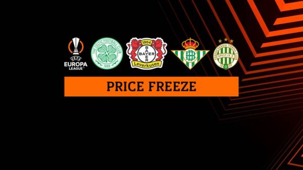 Europa League price freeze for Season Ticket holders