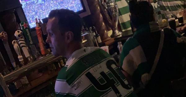 Ronny Deila shows Celtic love never dies as former boss dons Hoops shirt to watch Rangers clash in New York bar